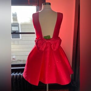 Kate Spade backless coral dress with bow size 6